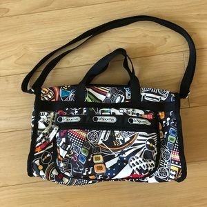 LeSportsac Brooke Tote Hip Hop Boom Box Print